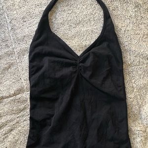 free people seamless black halter